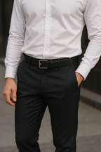 Men's Formal Black Leather Belt