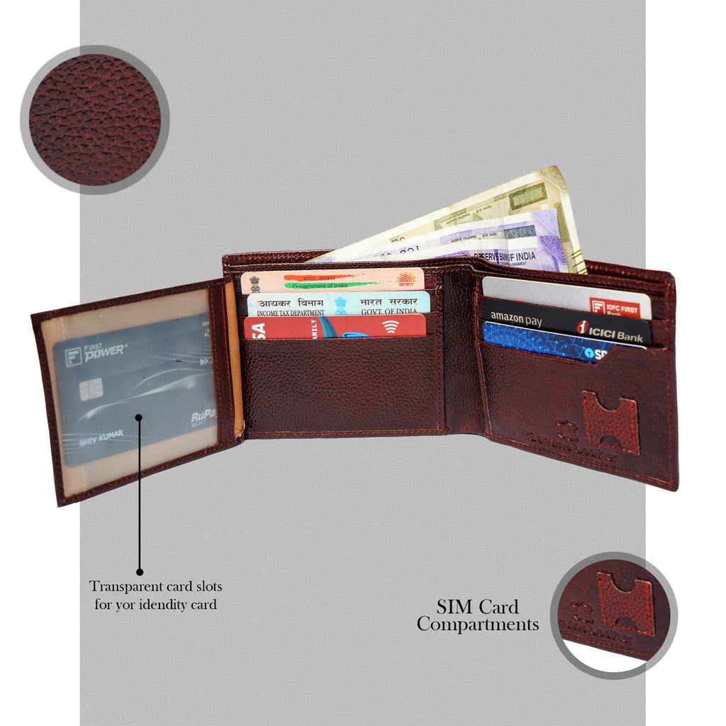 Men's Genuine Leather Brown Wallet