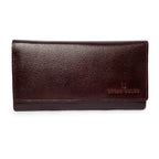 Ladies Medium Flap Leather Clutch Wallet