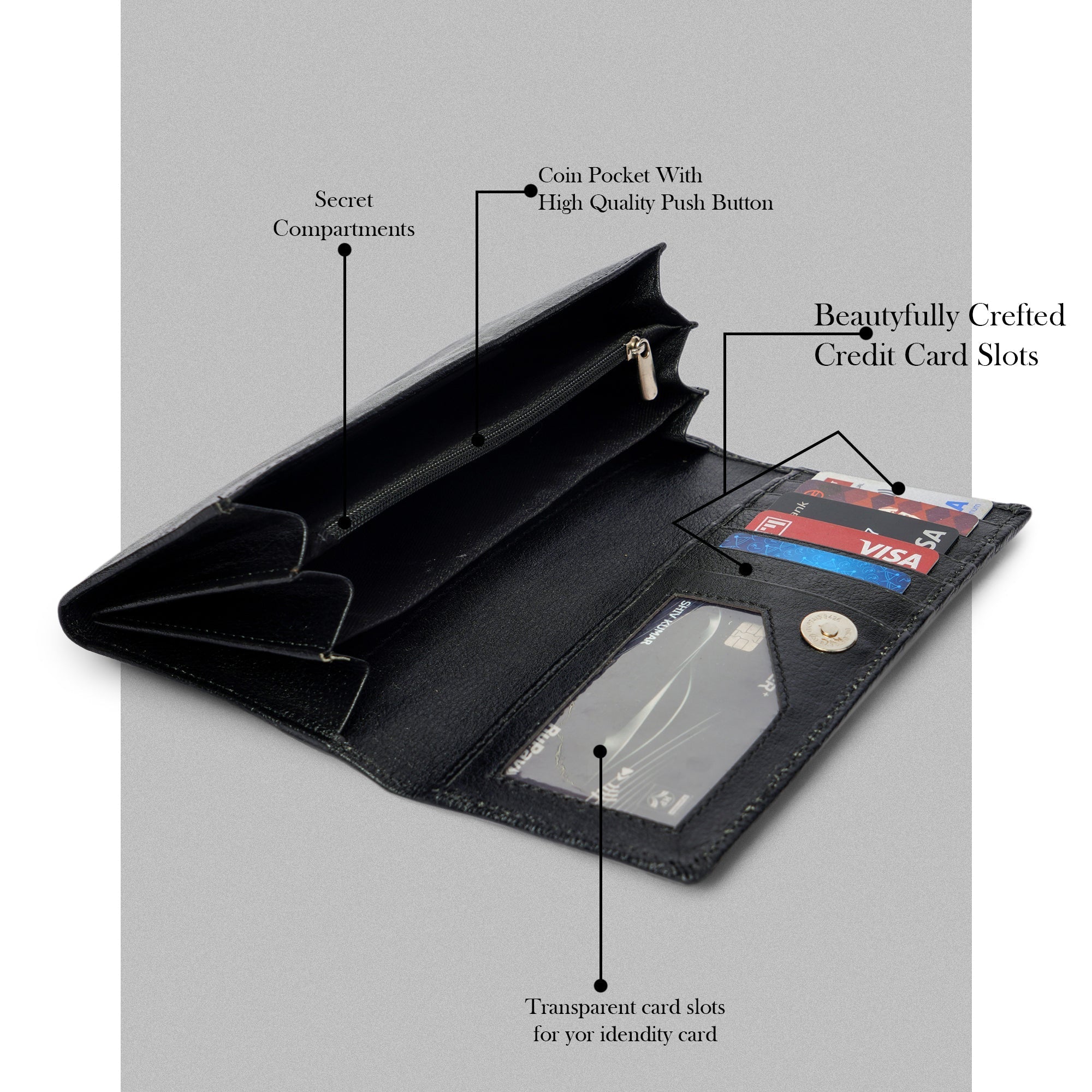 Leather Clutch Wallet
