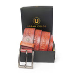 Men's Genuine Leather Textured Belt