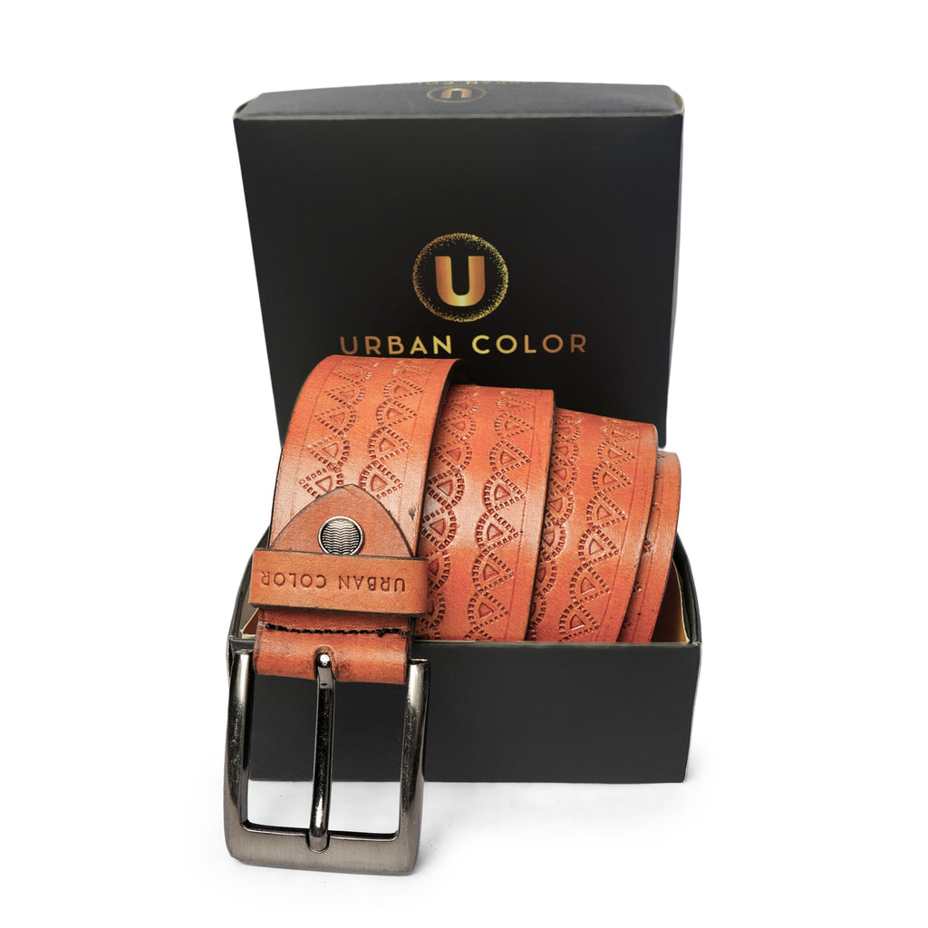 Men' Genuine Leather Brown Belt