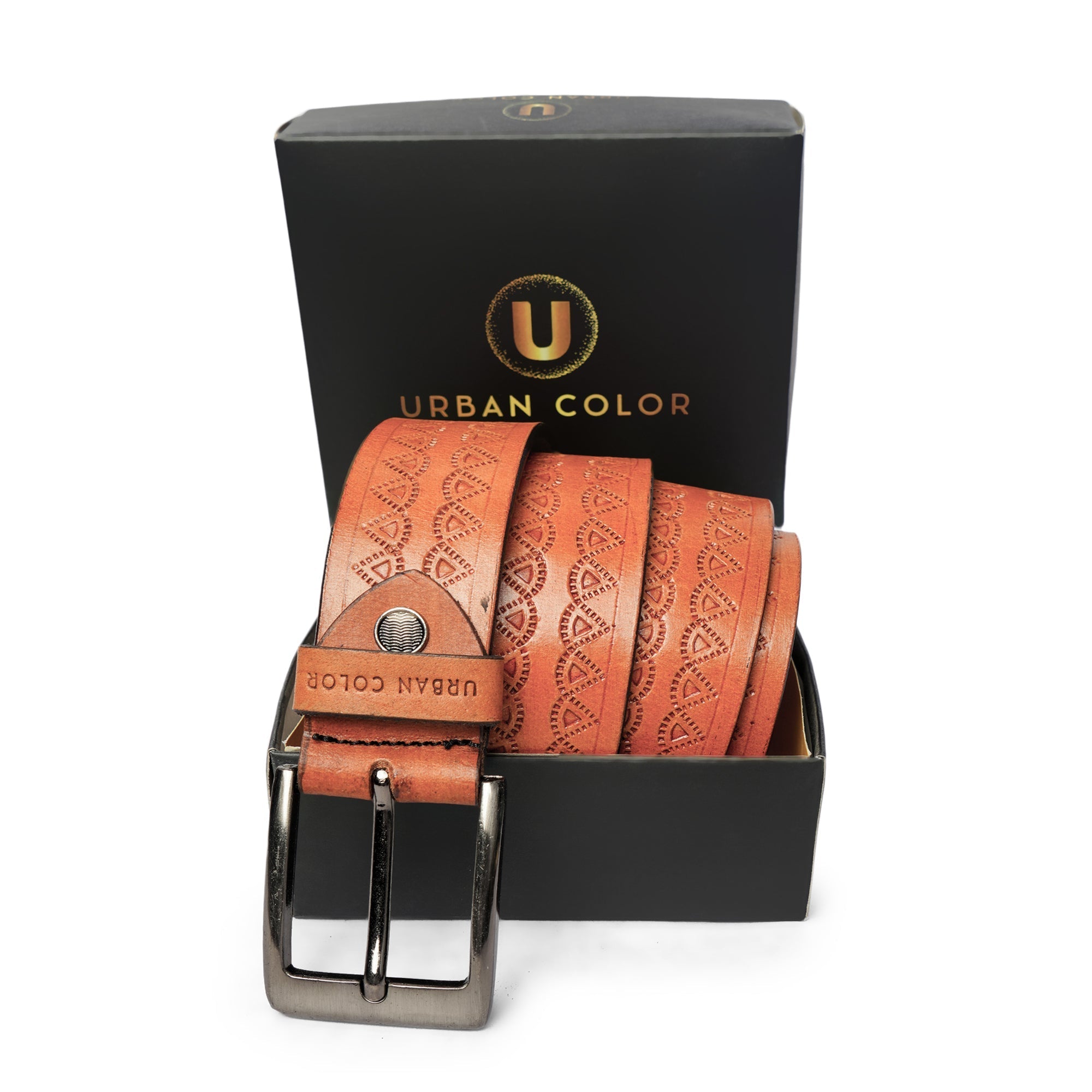 Men' Genuine Leather Brown Belt