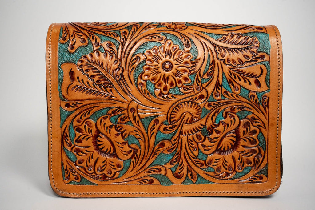Hand-Tooled Genuine Leather Ladies Handbag – Timeless Craft, Modern Elegance