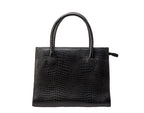 Genuine Leather Crocodile Finish Handbag