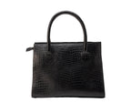 Genuine Leather Crocodile Finish Handbag