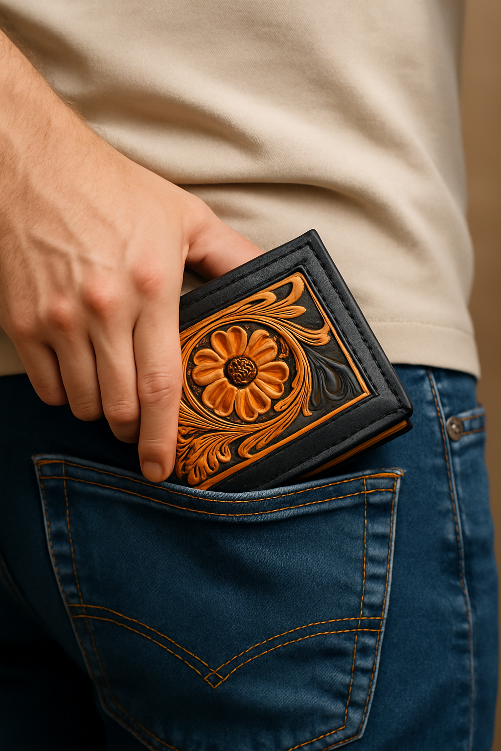 Genuine Leather Men's Wallet Hand Crafted