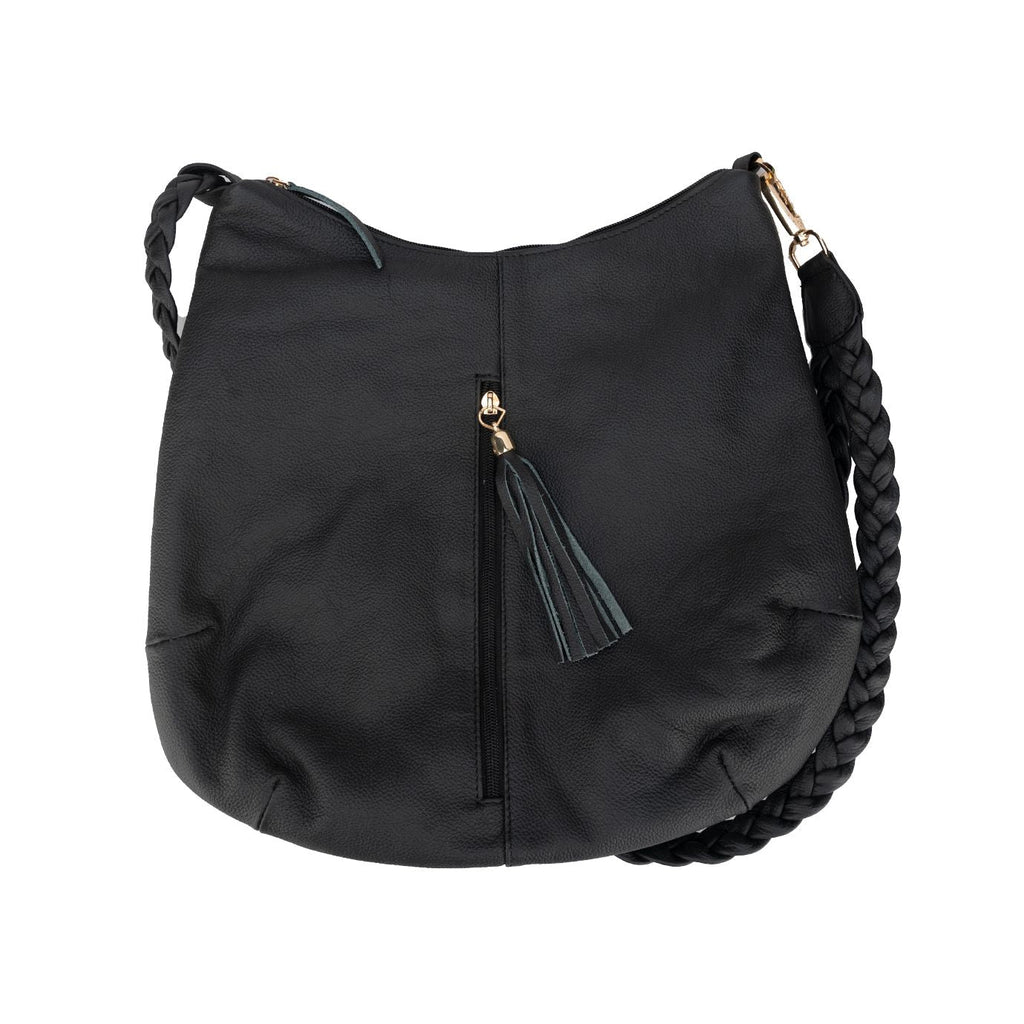 Leather Hobo Tote Bag